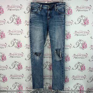 Silver jeans co jeans ripped denim Stylish Blue Distressed Women Jeans